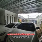 Hasil Pemasangan Kanopi Baja Ringan Atap Spandek Elegan Plus Cat Putih di Bukit Pelangi Residence