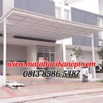 Hasil Pemasangan Kanopi Baja Ringan Atap Alderon Sunpanel Super Elegan Plus Cat Putih di Cibubur Jakarta Timur