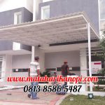 Hasil Pemasangan Kanopi Baja Ringan Atap Alderon Sunpanel Super Elegan Plus Cat Putih di Cibubur Jakarta Timur