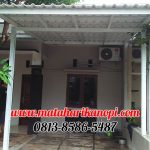 kanopi baja ringan atap alderon sunpanel elegan plus cat putih di CInere Agung Residence