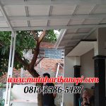 kanopi baja ringan atap alderon sunpanel elegan plus cat putih di CInere Agung Residence