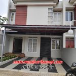 Hasil Pemasangan Kanopi Baja Ringan Atap Go Green Merah Type Ekonomis di Perum Mahoni Beji Timur Depok