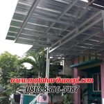 Hasil Pemasangan Kanopi Baja Ringan Atap Spandek Peredam Paket Super Elegan di Pasir Putih Sawangan Depok