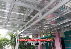 Hasil Pemasangan Kanopi Baja Ringan Atap Spandek Peredam Paket Super Elegan di Pasir Putih Sawangan Depok