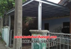 Hasil Pemasangan Kanopi Baja Ringan Atap Spandek Standar di Gg. Nyamuk Citayem Depok