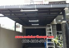 Hasil Pemasangan Kanopi Baja Ringan Atap Go Green Abu-abu di Bogor