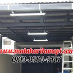 Hasil Pemasangan Kanopi Baja Ringan Atap Go Green Abu-abu di Bogor