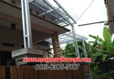 Hasil Pemasangan Kanopi Baja Ringan Atap Solartuff (Serenity) Standar Gelombang Spandek di Pabuaran Cibinong