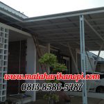 Hasil Pemasangan Kanopi Baja Ringan Atap Alderon Sunpanel di Green Cempaka Cibubur Jakarta Timur