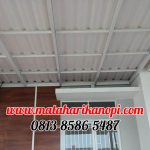 Hasil Pemasangan Kanopi Baja Ringan Atap Alderon Sunpanel Super Elegan Plus Cat Putih di Green Cempaka Cibubur Jakarta Timur