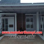 Hasil Pemasangan Kanopi Baja Ringan Atap Alderon Sunpanel Super Elegan Plus Cat Putih di Green Cempaka Cibubur Jakarta Timur