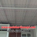 Hasil Pemasangan Kanopi Baja Ringan Atap Alderon Sunpanel Super Elegan Plus Cat Putih di Green Cempaka Cibubur Jakarta Timur