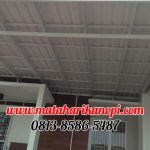 Hasil Pemasangan Kanopi Baja Ringan Atap Alderon Sunpanel Super Elegan Plus Cat Putih di Green Cempaka Cibubur Jakarta Timur