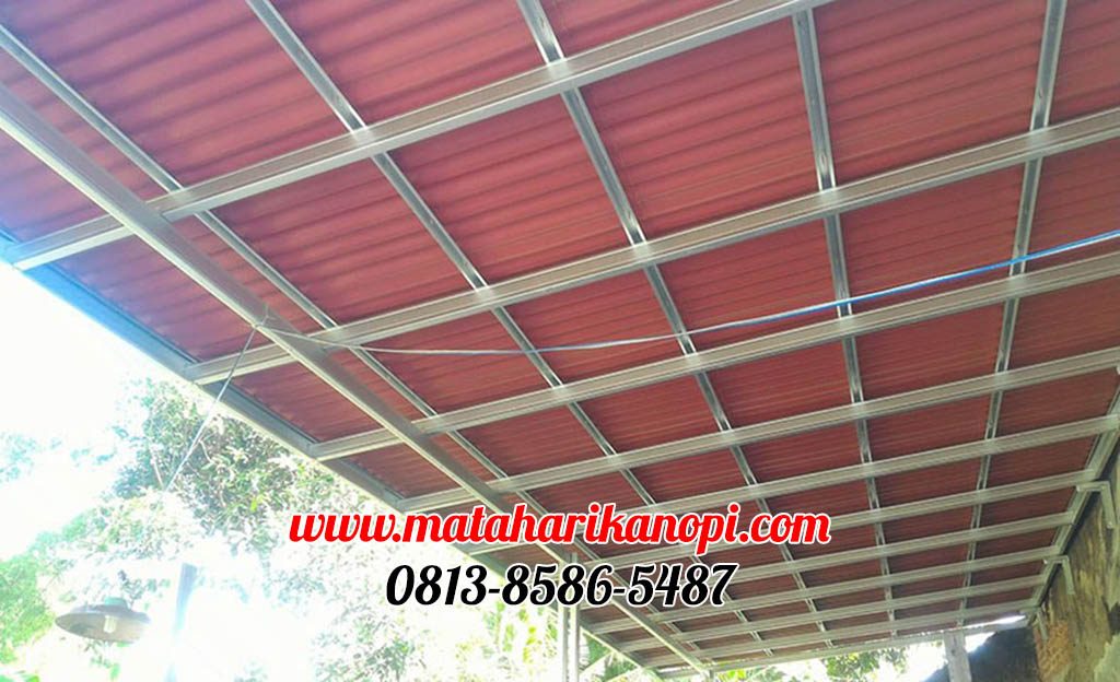 Hasil Pemasangan Kanopi Baja Ringan Murah Atap Go Green Murah di Villa Mutiara
