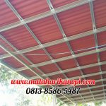 Hasil Pemasangan Kanopi Baja Ringan Murah Atap Go Green Murah di Villa Mutiara