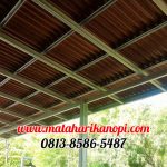 Hasil Pemasangan Kanopi Baja Ringan Murah Atap Go Green Murah di Villa Mutiara