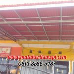 Hasil Pemasangan Kanopi Baja Ringan Atap Go Green Merah Paket Elegan di Kantor Pos Bogor