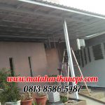 Hasil Pemasangan Kanopi Baja Ringan Atap Alderon Sunpanel Plus Cat Putih Depok
