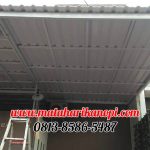 Hasil Pemasangan Kanopi Baja Ringan Atap Alderon Sunpanel Plus Cat Putih Depok