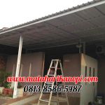 Hasil Pemasangan Kanopi Baja Ringan Atap Alderon Sunpanel Plus Cat Putih Depok