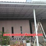 Hasil Pemasangan Kanopi Baja Ringan Atap Alderon Sunpanel Plus Cat Putih Depok