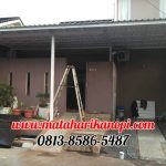 Hasil Pemasangan Kanopi Baja Ringan Atap Alderon Sunpanel Plus Cat Putih Depok