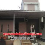 Hasil Pemasangan Kanopi Baja Ringan Atap Alderon Sunpanel Plus Cat Putih Depok