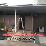 Hasil Pemasangan Kanopi Baja Ringan Atap Alderon Sunpanel Plus Cat Putih Depok