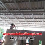Hasil Pemasangan Kanopi Baja Ringan Atap Alderon Sunpanel Plus Cat Putih Depok