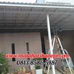 Hasil Pemasangan Kanopi Baja Ringan Atap Alderon Sunpanel Plus Cat Putih Depok