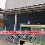 Hasil Pemasangan Kanopi Baja Ringan Atap Spandek Ekonomis di Idomaret H Dimun Cilodong Depok