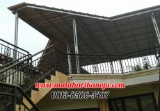 Hasil Pemasangan Kanopi Baja Ringan Atap Spandek Super Elegan di Villa Cibubur Jakarta Timur