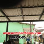 Hasil Pemasangan Kanopi Baja Ringan Atap Alderon Sunpanel Super Elegan Plus Cat Hitam di Jl Sampit 4 Depok