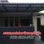 Hasil Pemasangan Kanopi Baja Ringan Atap Alderon Sunpanel Super Elegan Plus Cat Hitam di Jl Sampit 4 Depok