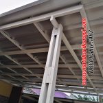 Hasil Pemasangan Kanopi Baja Ringan Atap Spandek Elegan Plus Cat Putih di Grand Makko Lake Cilodong Depok