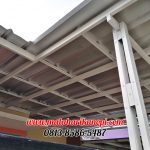 Hasil Pemasangan Kanopi Baja Ringan Atap Spandek Elegan Plus Cat Putih di Grand Makko Lake Cilodong Depok