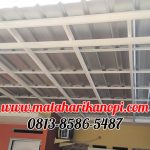 Hasil Pemasangan Kanopi Baja Ringan Atap Spandek Elegan Plus Cat Putih di Grand Makko Lake Cilodong Depok