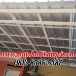 Hasil Pemasangan Kanopi Baja Ringan Atap Spandek Elegan Plus Cat Putih di Grand Makko Lake Cilodong Depok
