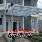 Hasil Pemasangan Kanopi Baja Ringan Atap Solartuff (Serenity) Clear Emboss di Margo Residence 2 Cikumpa Sukmajaya Depok