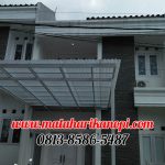 Hasil Pemasangan Kanopi Baja Ringan Atap Solartuff (Serenity) Clear Emboss di Margo Residence 2 Cikumpa Sukmajaya Depok