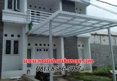 Hasil Pemasangan Kanopi Baja Ringan Atap Solartuff (Serenity) Clear Emboss di Margo Residence 2 Cikumpa Sukmajaya Depok