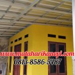Hasil Pemasangan Kanopi Baja Ringan Atap Spandek Ekonomis di Sukmajaya Depok