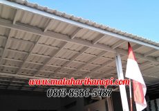 Hasil Pemasangan Kanopi Baja Ringan Atap Alderon Super Elegan