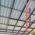 Hasil Pemasangan Kanopi Baja Ringan Atap Alderon Biru Spuer Elegan Plus Cat Hitam di Bogor