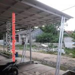 Hasil Pemasangan Kanopi Baja Ringan Atap Alderon Sunpanel Super Elegan Plus Cat Putih di Sumber Jaya Residence Tambun Bekasi