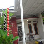 Hasil Pemasangan Kanopi Baja Ringan Atap Alderon Sunpanel Super Elegan Plus Cat Putih di Sumber Jaya Residence Tambun Bekasi