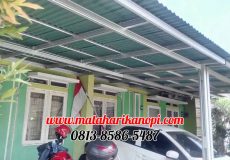 Hasil Pemasangan Kanopi Baja Ringan Atap Go Green Hijau Type Elegan