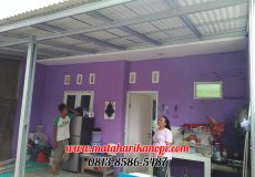 Hasil Pemasangan Kanopi Baja Ringan Atap Evo Gold Ekonomis di Permata Cimanggis Depok