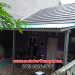 Hasil Pemasangan Kanopi Baja Ringan Atap Evo Gold Ekonomis di Permata Cimanggis Depok