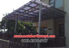 Hasil Pemasangan Kanopi Baja Ringan Atap Solartuff di Cibubur Jakarta Timur